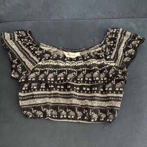 H&M x Coachella Elephant print crop top